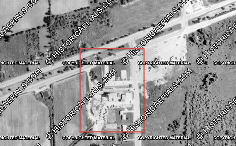 Belle Center Motel (De Swan Village Motor Inn) - 1964 Aerial (newer photo)
